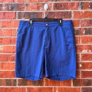 Peter Millar Mens 36 Blue Flat Front Casual Golf Shorts